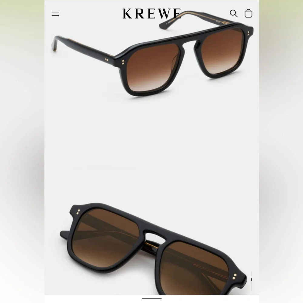 KREWE Black Square Sunglasses with Gradient Lenses - Picture 4 of 6